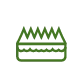 Line drawing of artificial turf.